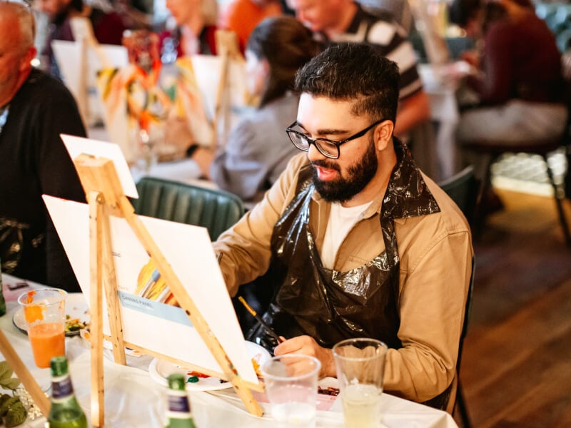 Wine and paint